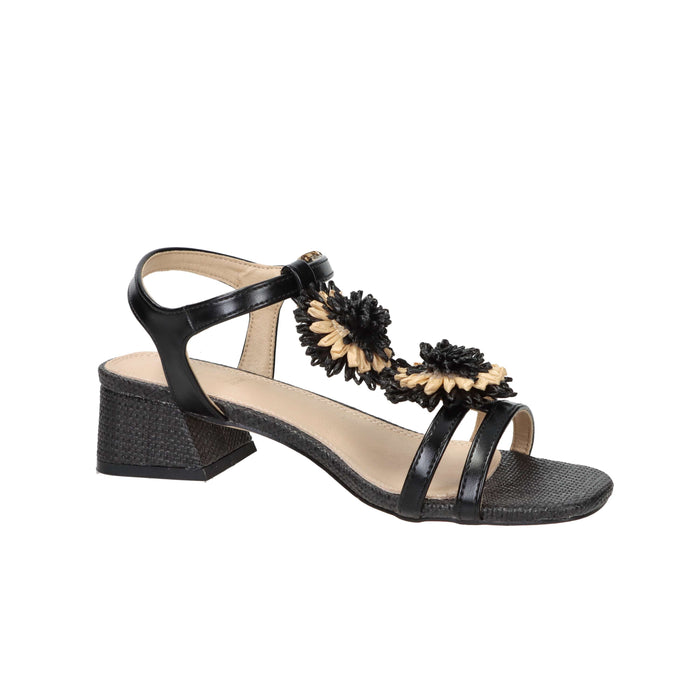Gold & Gold Donna Sandalo con tacco GK231 Nero