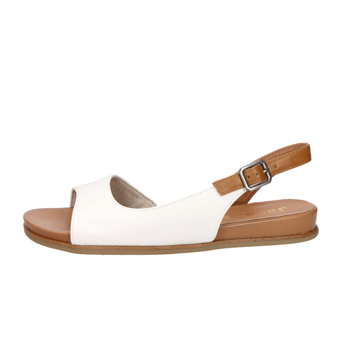 Jana Damen Flacher Sandale 8-28160-42 Weiß