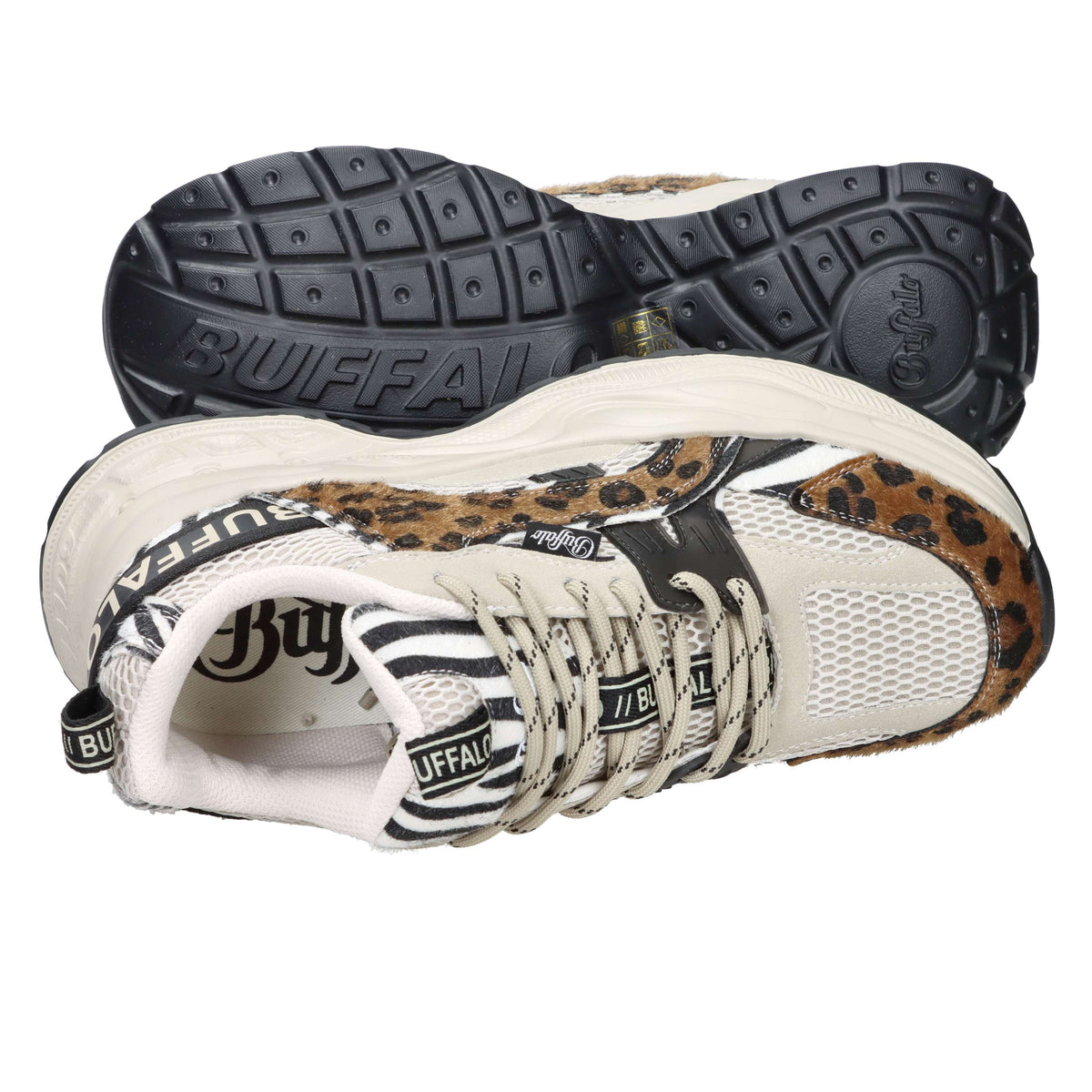 Buffalo Femme Sneakers BN1636751 Léopard