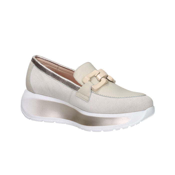 Callaghan Damen Mokassin mit Keilabsatz 61610 Beige