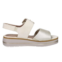 Jana Mujer Sandalia con cuña 8-28266-44 Crema