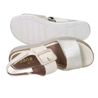 Jana Mujer Sandalia con cuña 8-28266-44 Crema