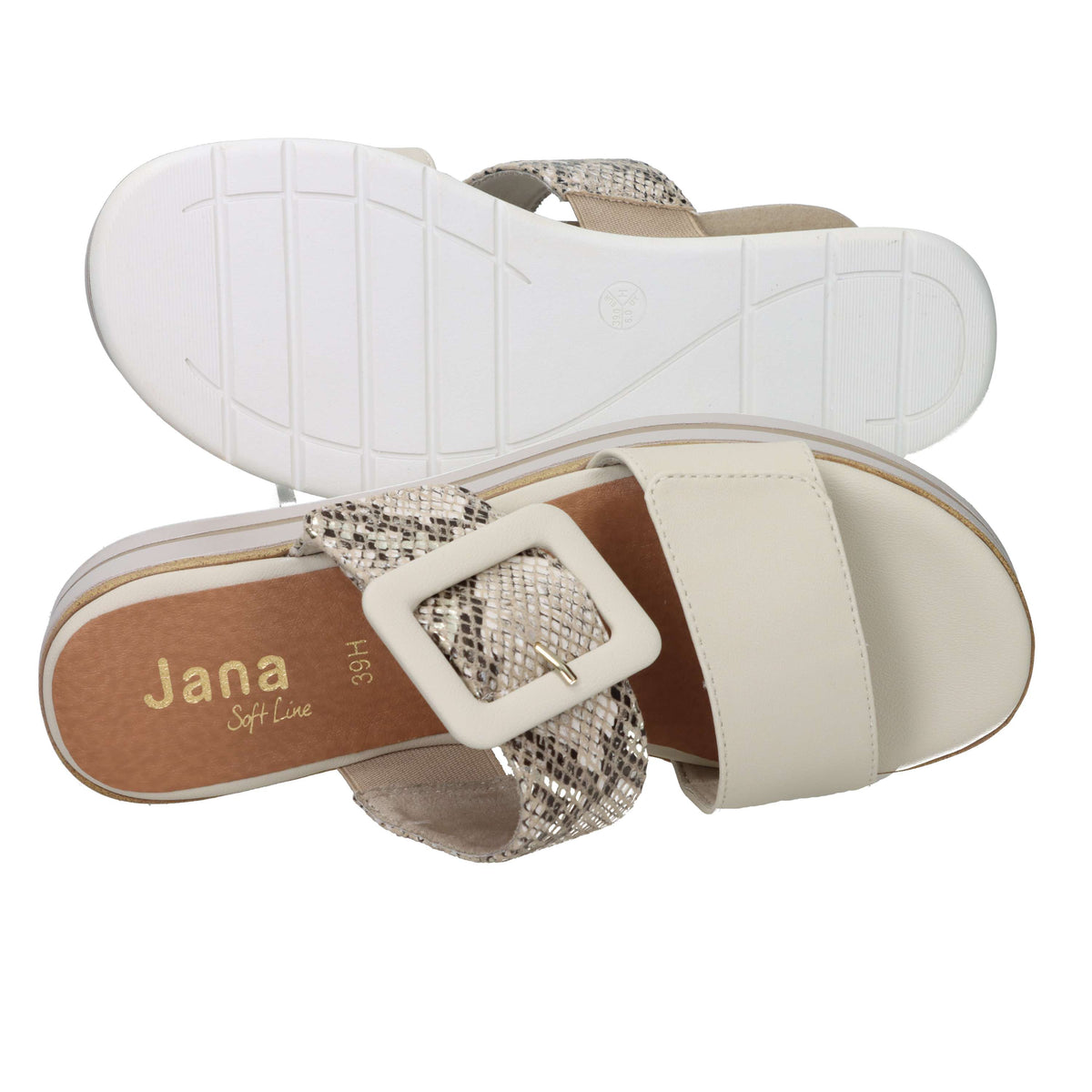 Jana Donna Ciabatta con zeppa 8-27271-42 Beige