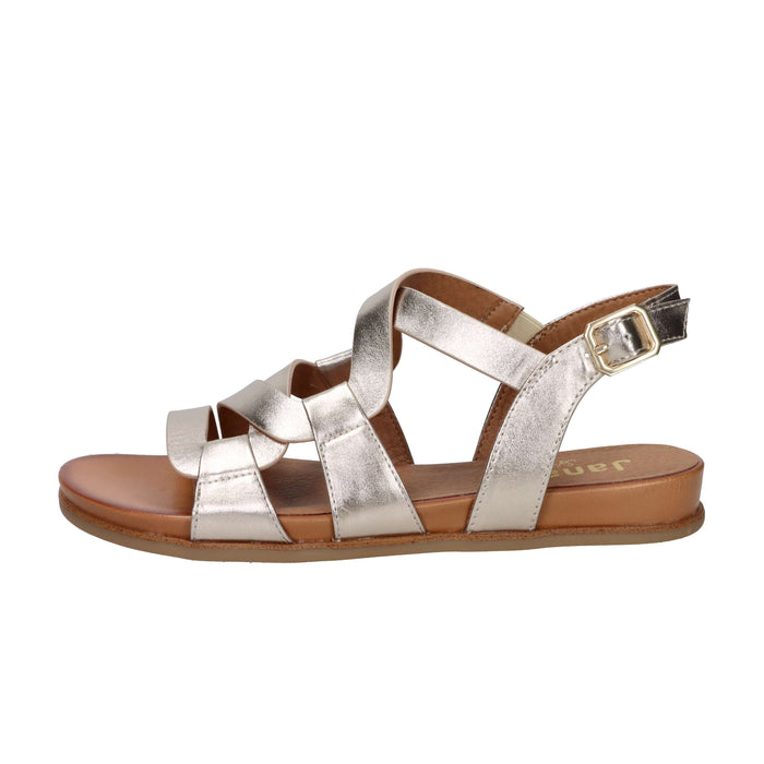 Jana Damen Flache Sandale 8-28161-44 Platin