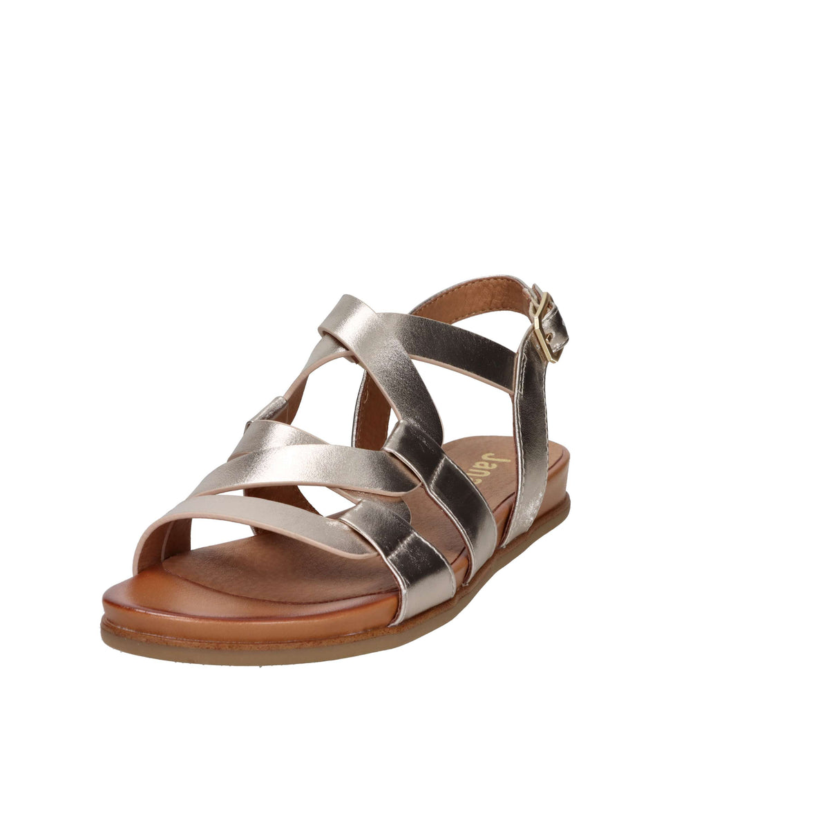 Jana Damen Flache Sandale 8-28161-44 Platin