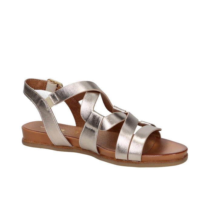 Jana Damen Flache Sandale 8-28161-44 Platin