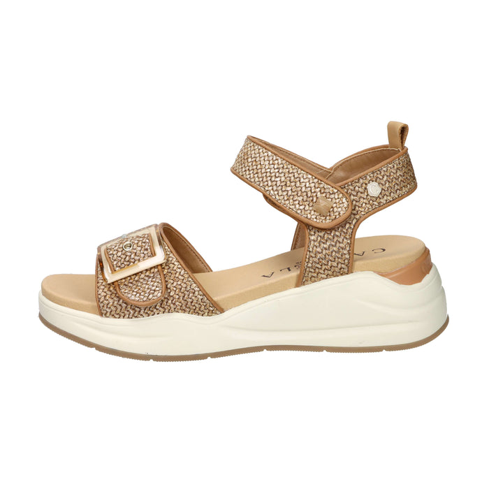 Carmela Donna Sandalo con zeppa 163268 Cuoio
