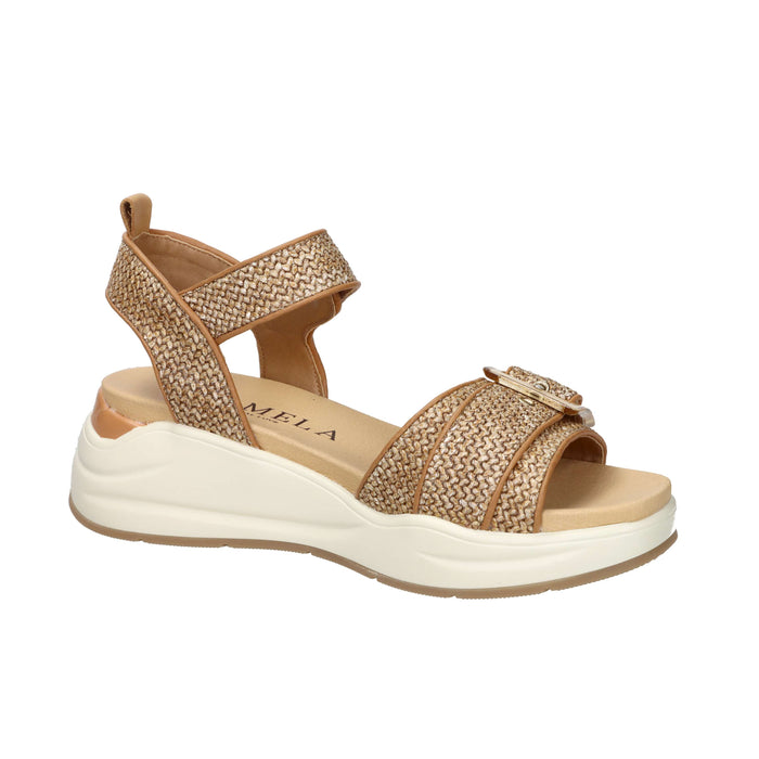 Carmela Donna Sandalo con zeppa 163268 Cuoio