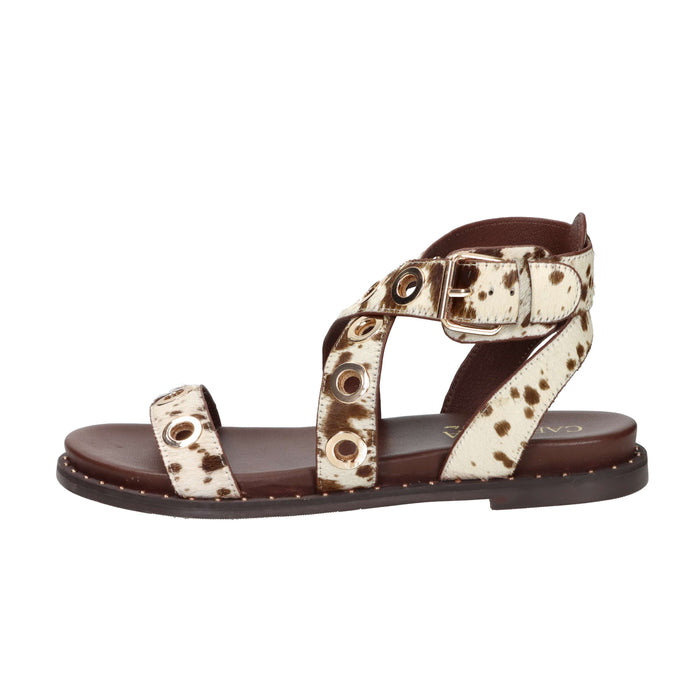 Carmela Femme Sandale basse 162389 Blanc/Marron