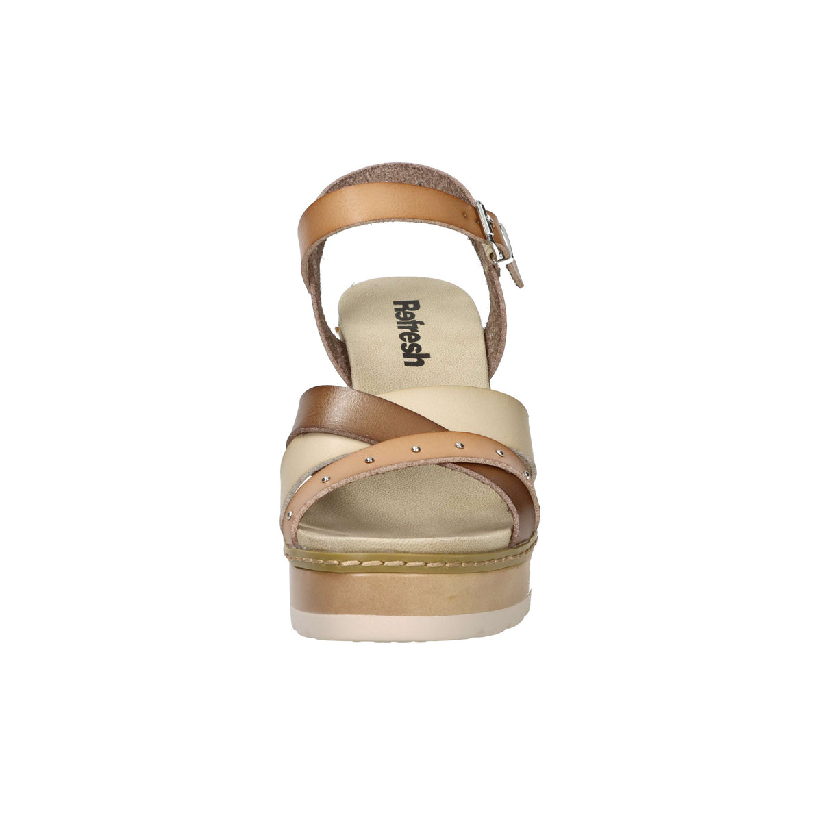 Refresh Mujer Sandalia con tacón 175207 Beige