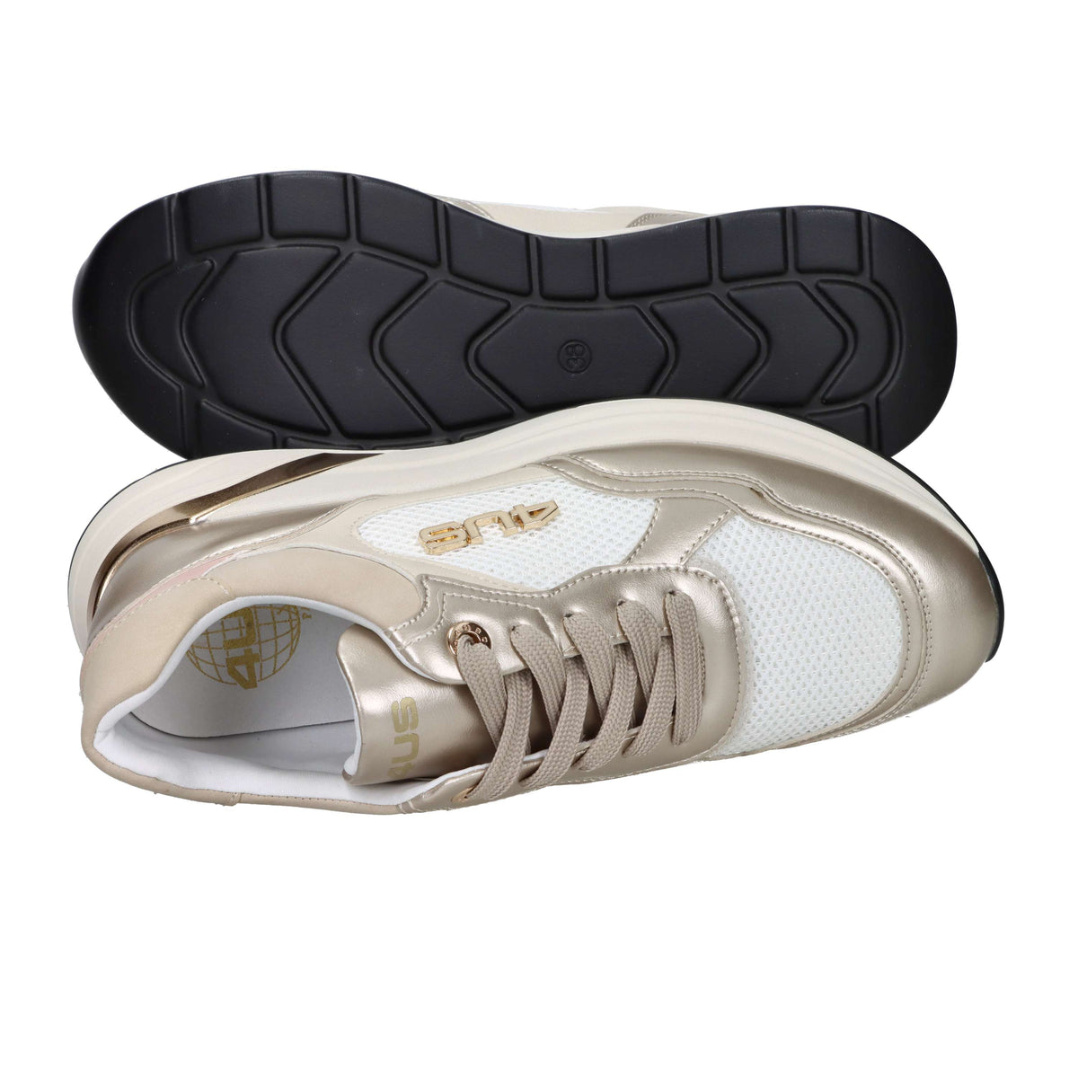 4Us Paciotti Donna Sneakers 4BX173 Bianco/Oro