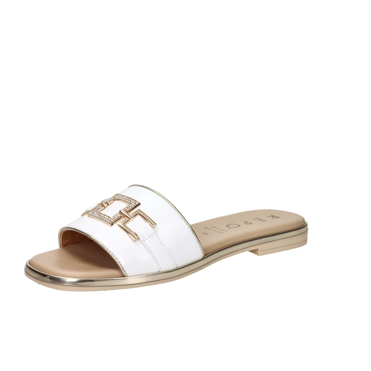Repo Damen Flache Hausschuhe 71120-E5 Weiß