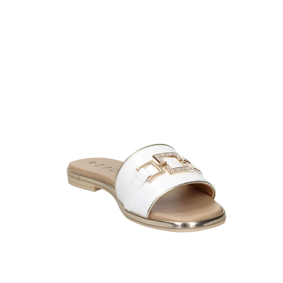 Repo Damen Flache Hausschuhe 71120-E5 Weiß