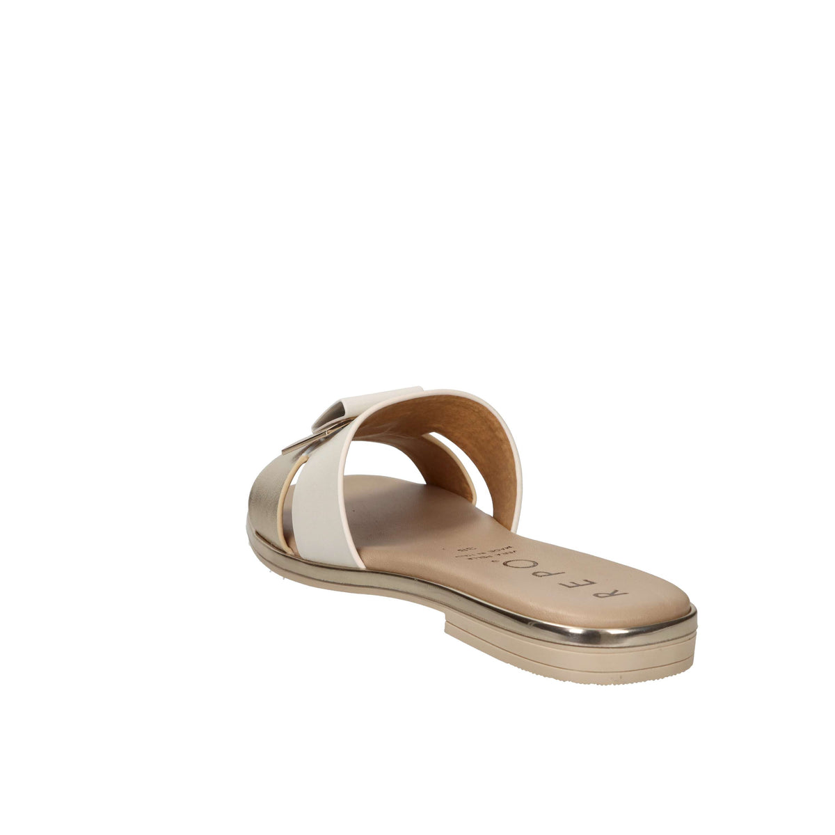Repo Mujer Zueco bajo 71116-E5 Beige/Oro