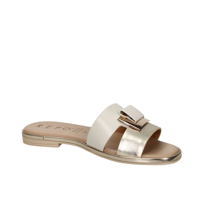 Repo Donna Ciabatta bassa 71116-E5 Beige/Oro