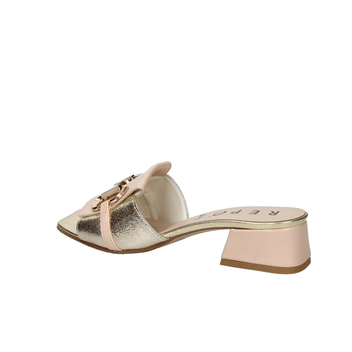 Repo Women Heeled Slippers 660011 Beige/Gold