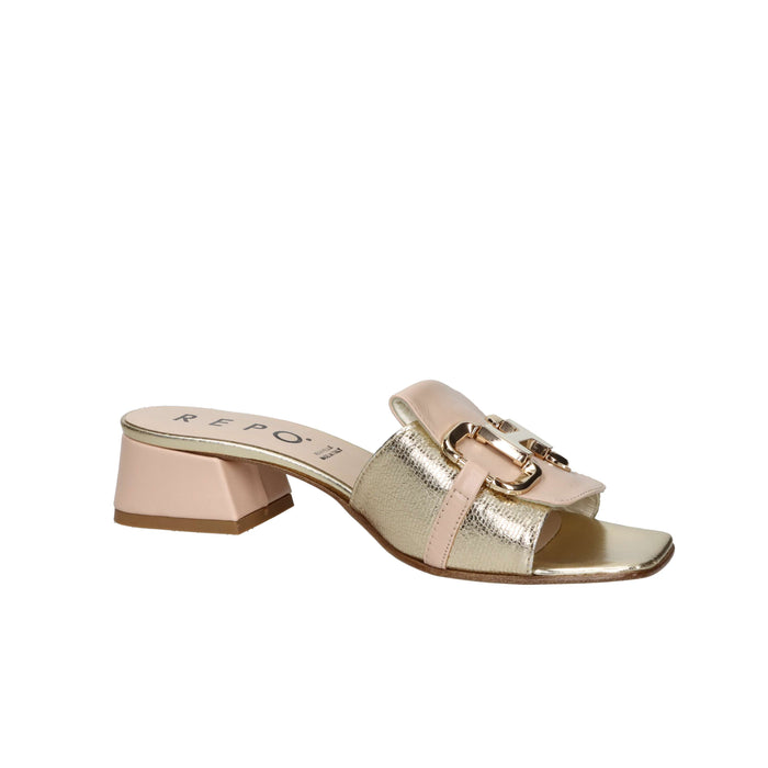 Repo Donna Ciabatta con tacco 660011 Beige/Oro