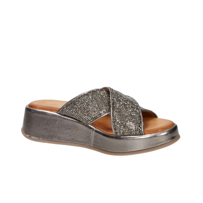 Repo Women Wedge Slippers 55142-E5 Anthracite