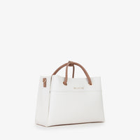 Valentino Donna Borsa a mano VBS55A802 Bianco/Cuoio