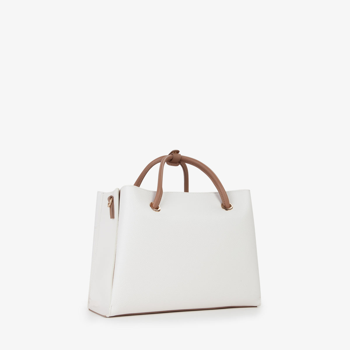 Valentino Donna Borsa a mano VBS55A802 Bianco/Cuoio