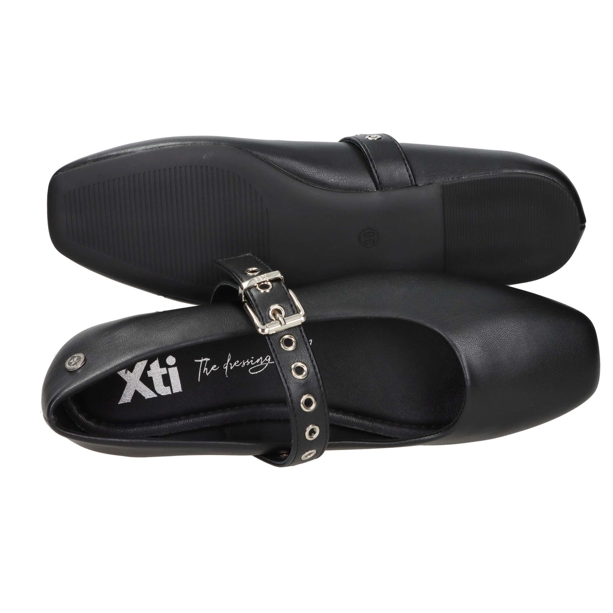 Xti Damen Ballerinas 145118 Schwarz