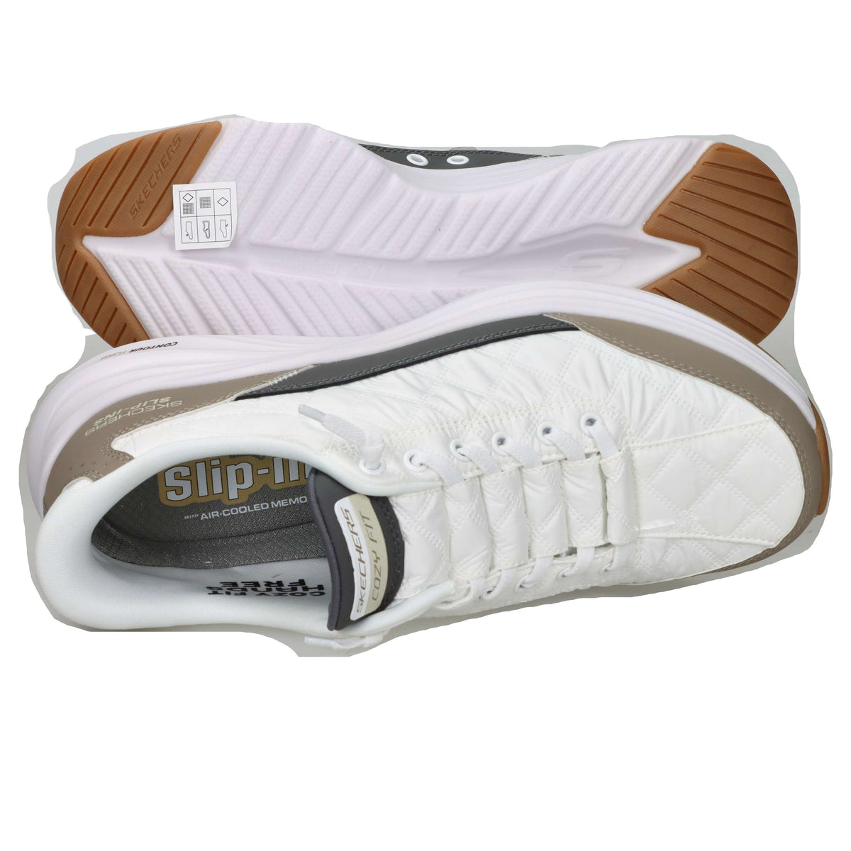 Skechers Herren Sneakers 232619 Weiß/Taupe