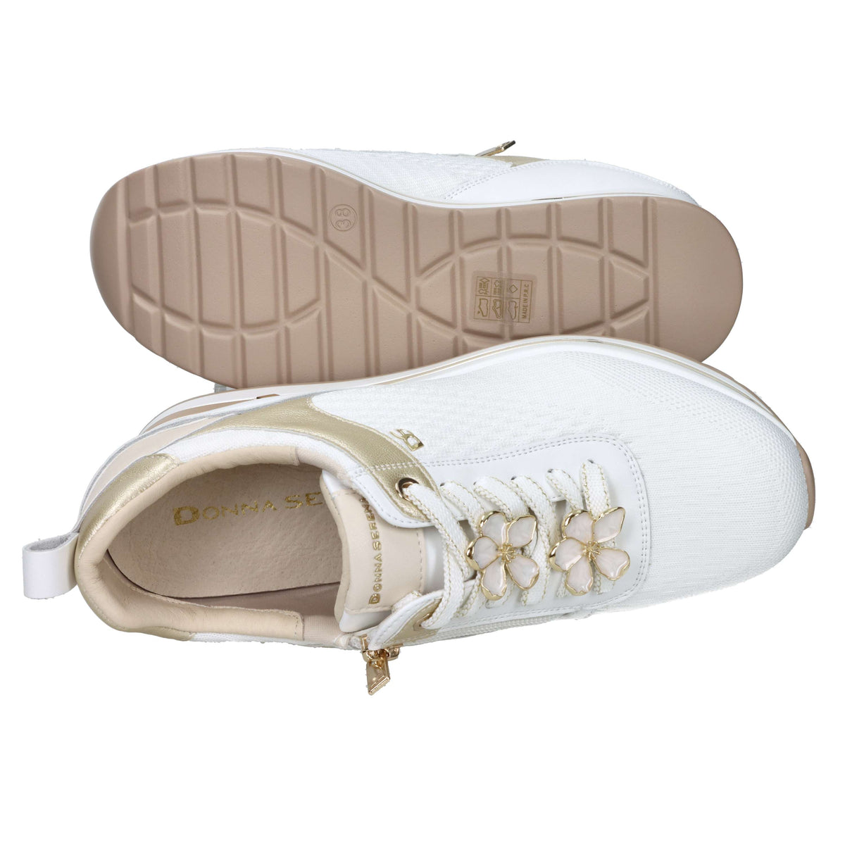 Donna Serena Women Sneakers 2L6037DM White/Gold