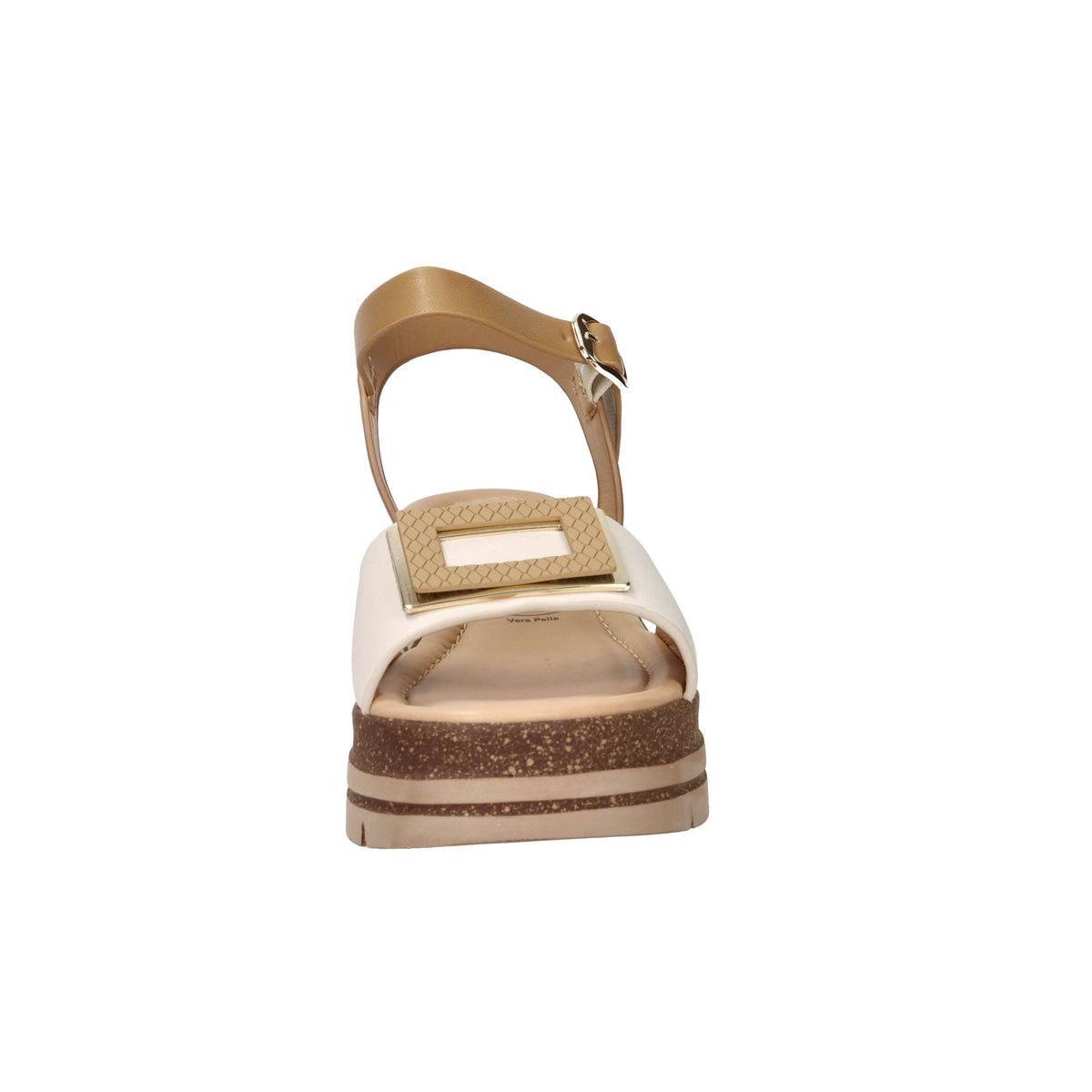 Donna Serena Women Wedge Sandal 825995DM Beige/Leather