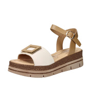 Donna Serena Women Wedge Sandal 825995DM Beige/Leather