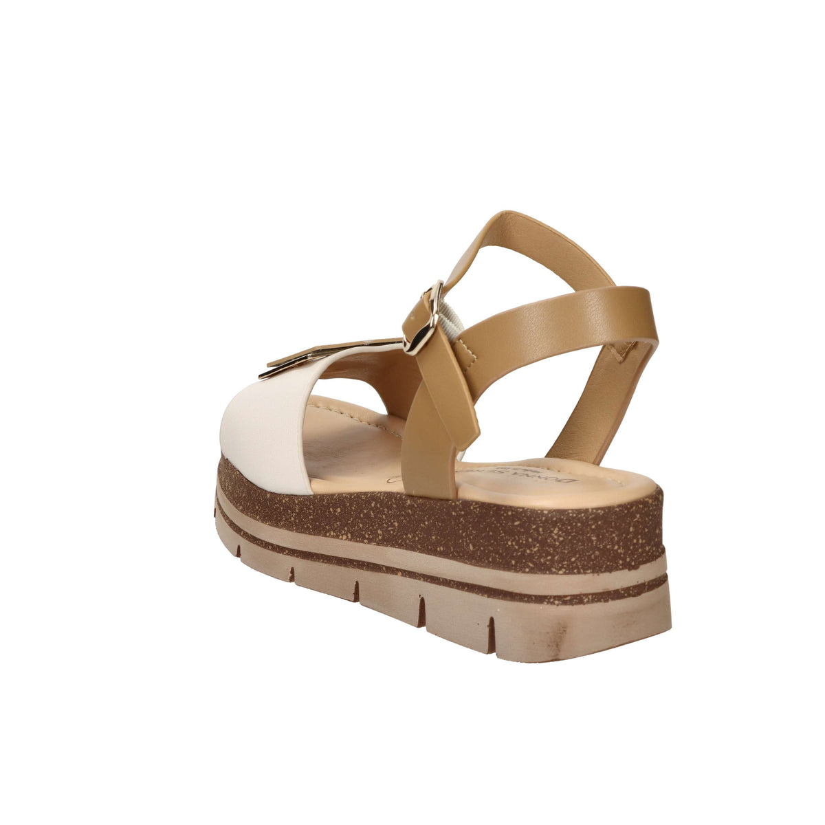 Donna Serena Women Wedge Sandal 825995DM Beige/Leather