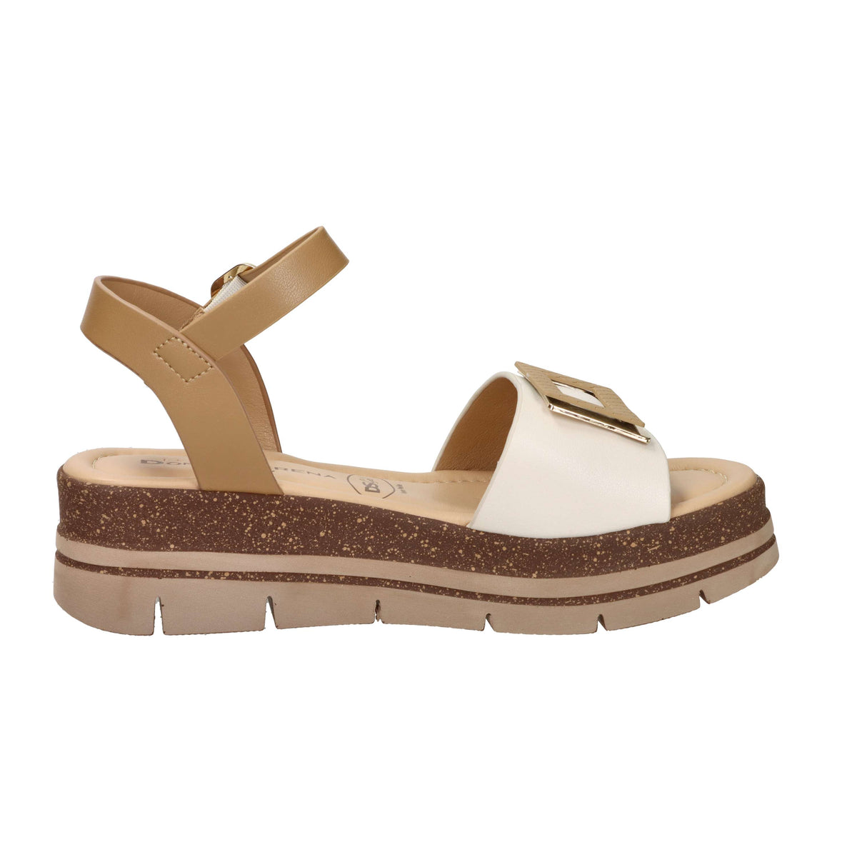 Donna Serena Women Wedge Sandal 825995DM Beige/Leather