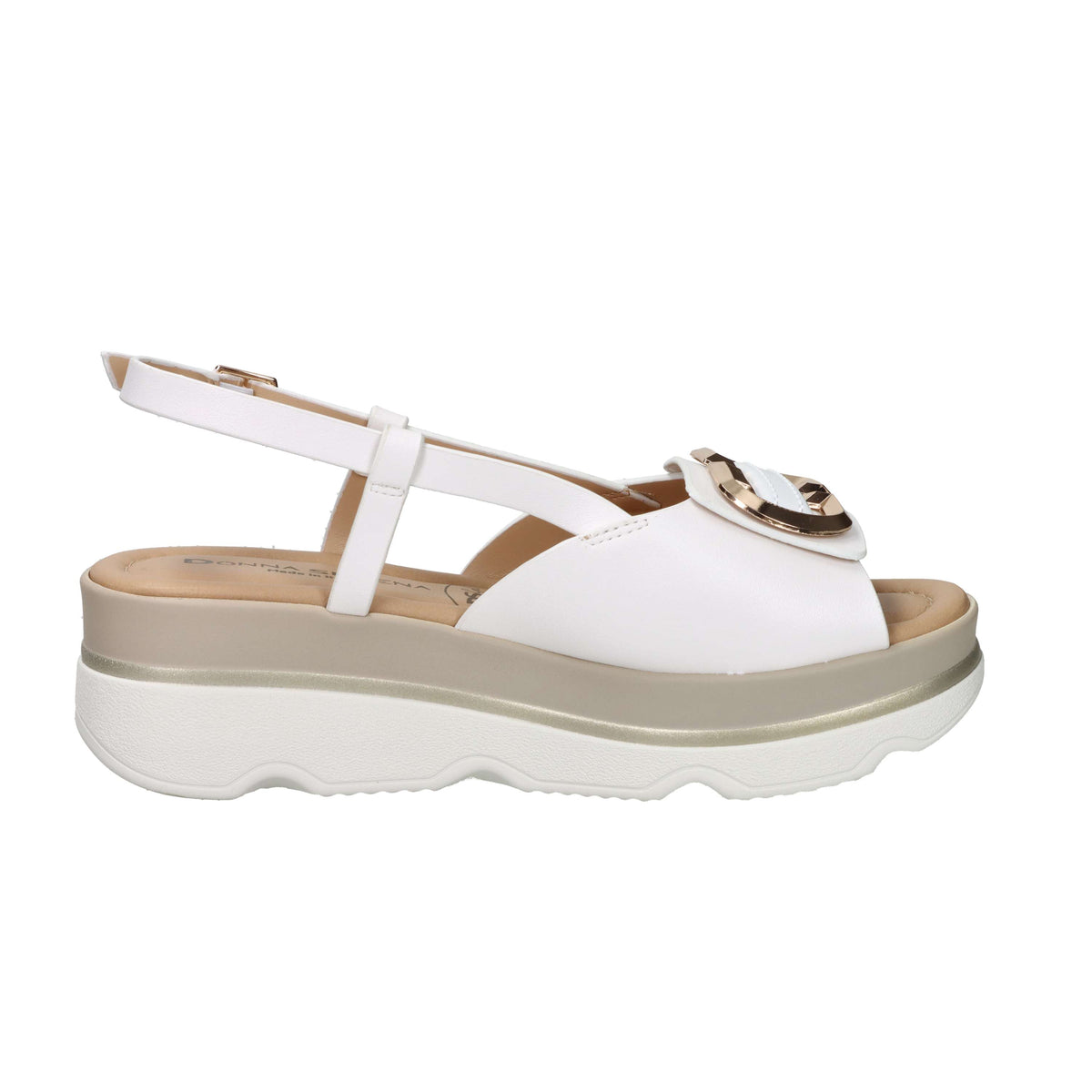 Donna Serena Women Wedge Sandal 665968DM White