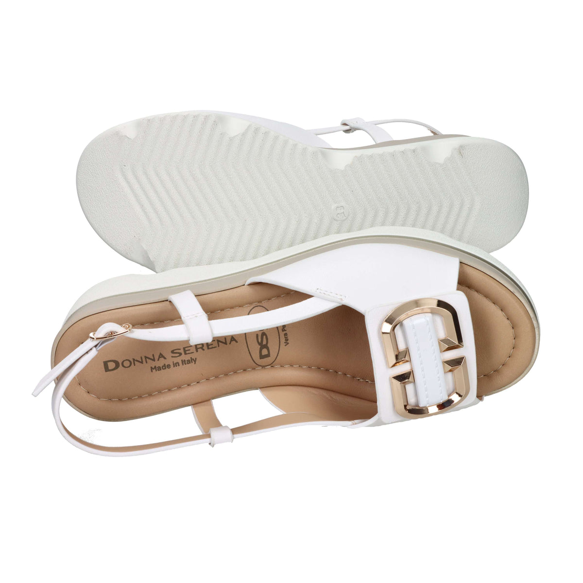 Donna Serena Women Wedge Sandal 665968DM White