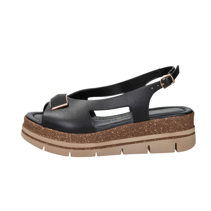Donna Serena Women’s Wedge Sandal 825959DM Black
