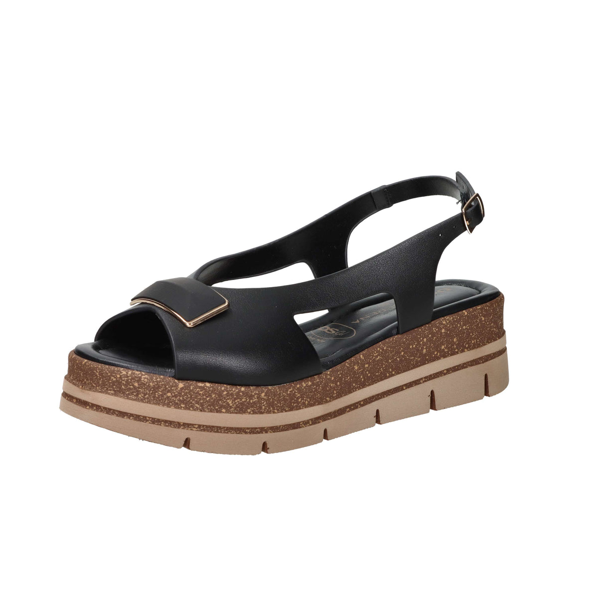 Donna Serena Women’s Wedge Sandal 825959DM Black