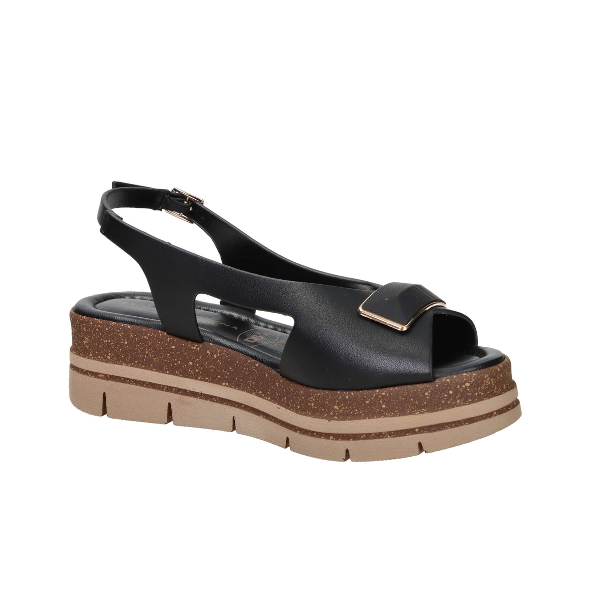 Donna Serena Women’s Wedge Sandal 825959DM Black