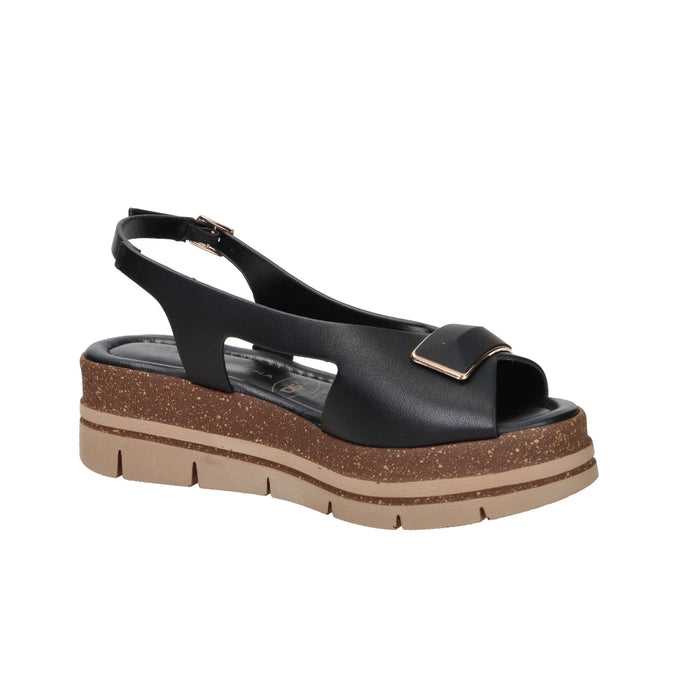 Donna Serena Women’s Wedge Sandal 825959DM Black