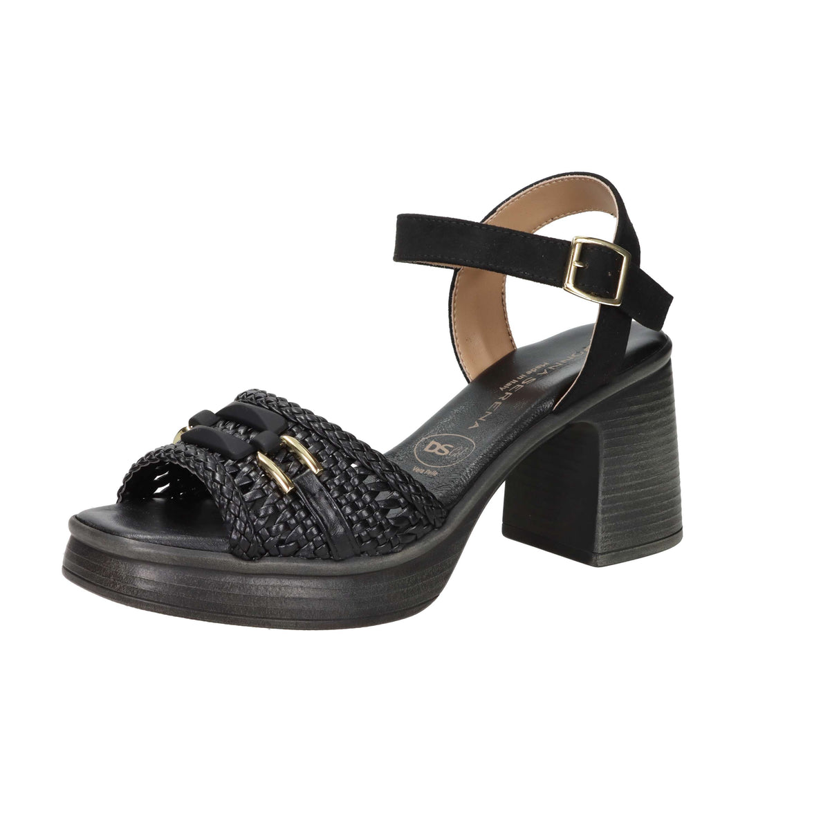 Donna Serena Damen Sandalette mit Absatz 8E5993DM Schwarz