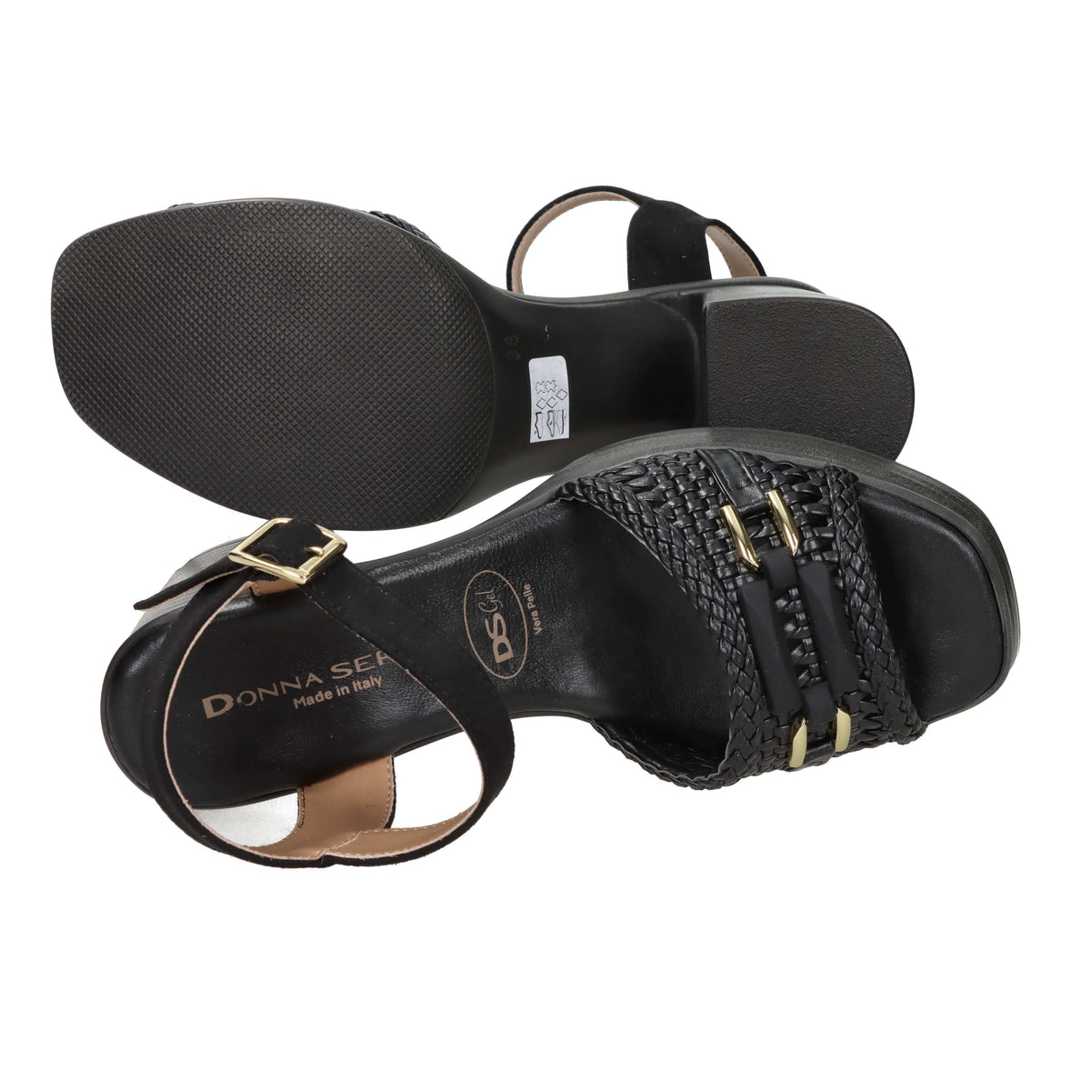 Donna Serena Damen Sandalette mit Absatz 8E5993DM Schwarz