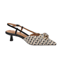 Tamaris Damen Slingback 1-29512-46 Beige/Schwarz
