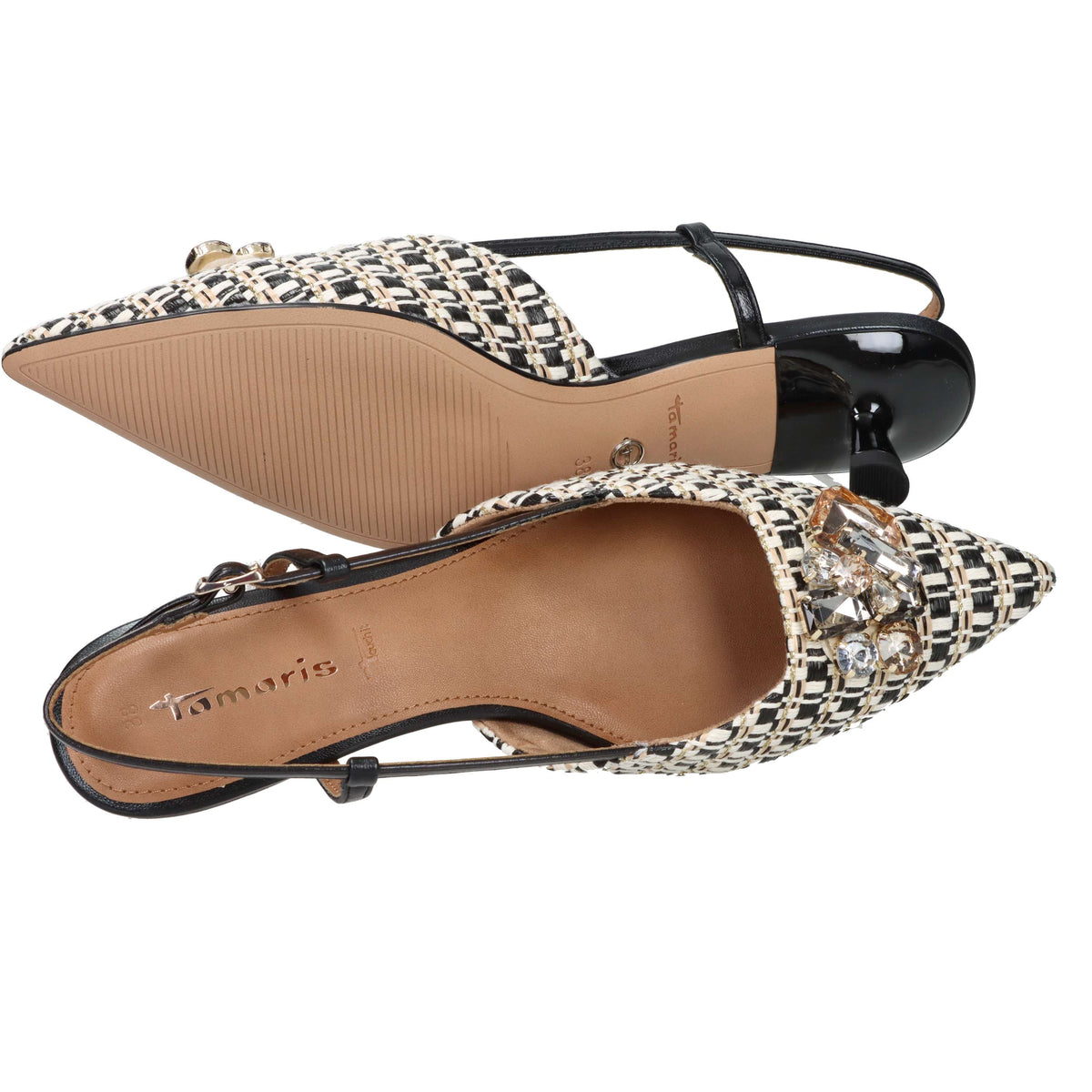 Tamaris Femme Slingback 1-29512-46 Beige/Noir