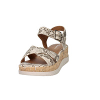 Tamaris Donna Sandalia con cuña 1-28728-46 Beige