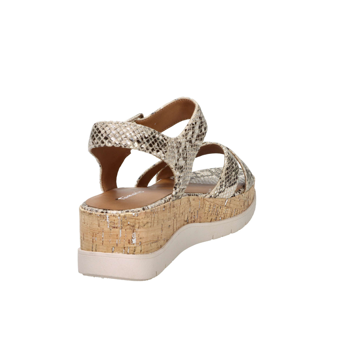 Tamaris Donna Sandalia con cuña 1-28728-46 Beige