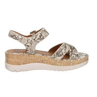 Tamaris Donna Sandalia con cuña 1-28728-46 Beige