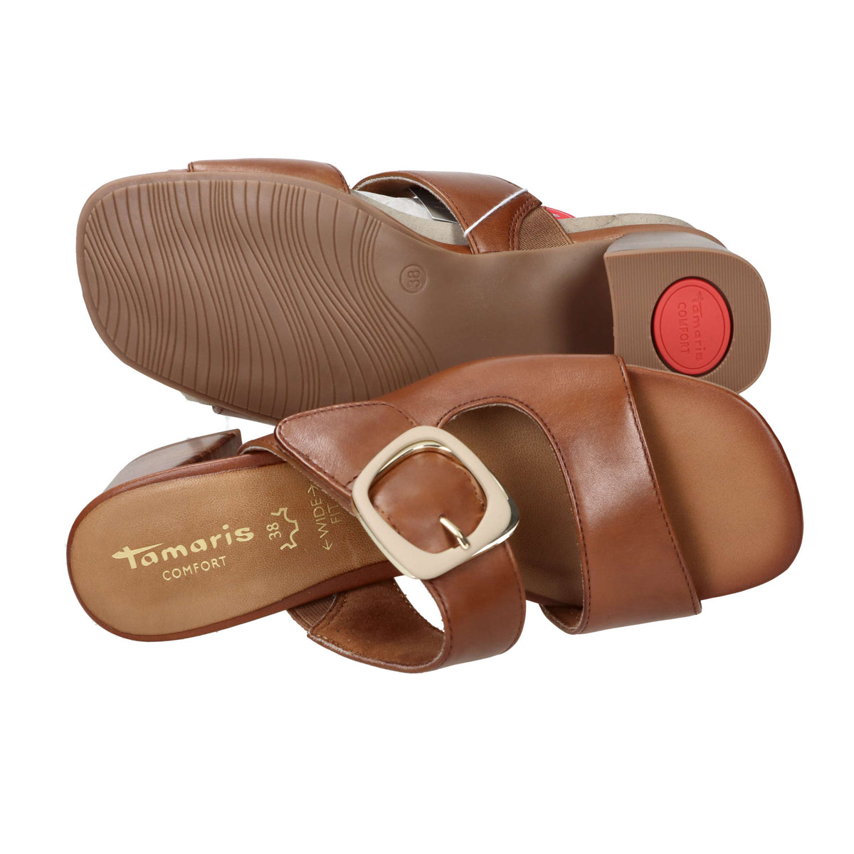 Tamaris Women Heeled Slide 8-87215-46 Leather