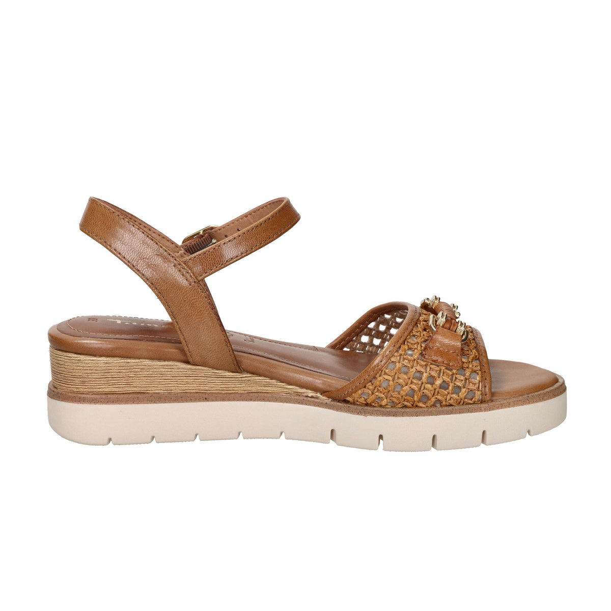 Tamaris Mujer Sandalia con cuña 1-28215-46 Cuero