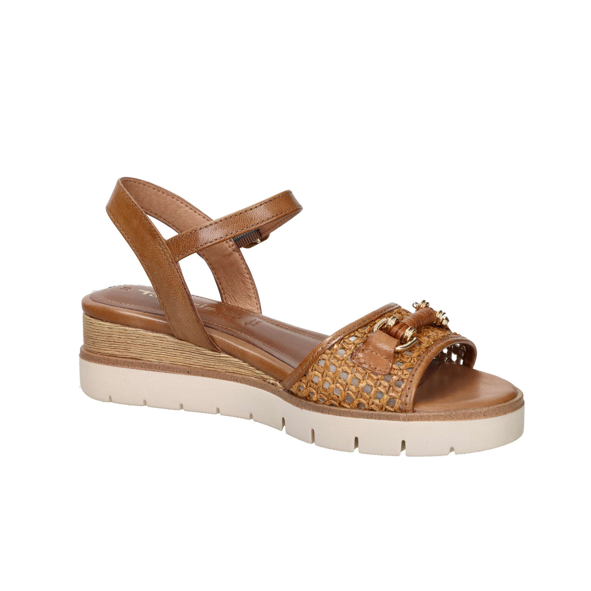 Tamaris Mujer Sandalia con cuña 1-28215-46 Cuero