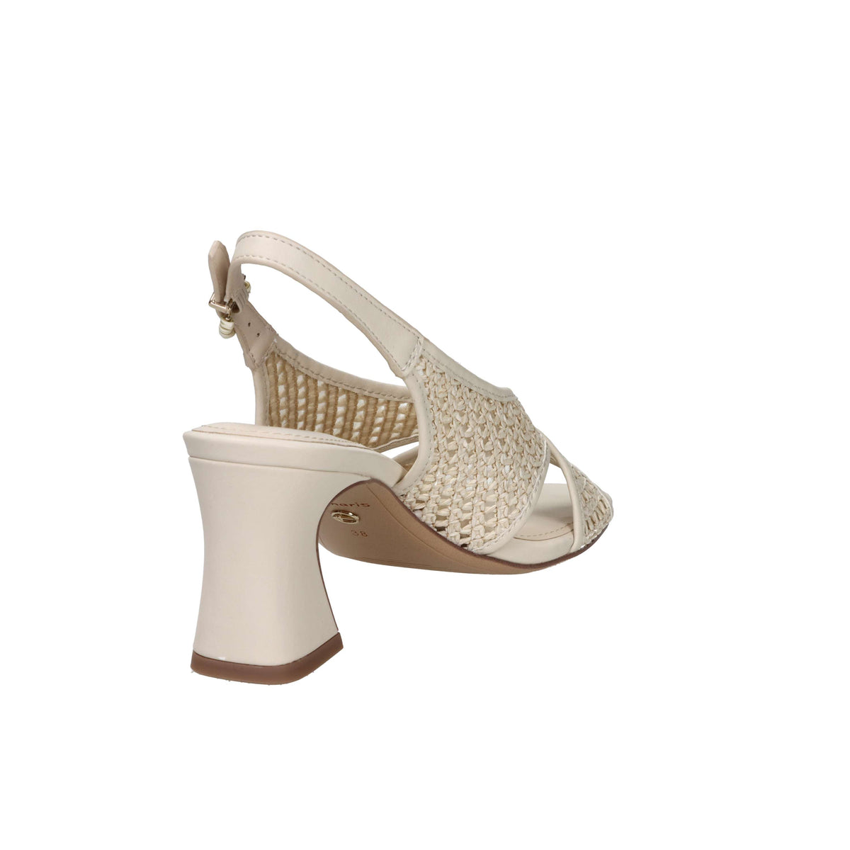 Tamaris Mujer Sandalia con tacón 1-28315-46 Crema