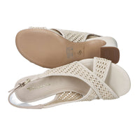 Tamaris Mujer Sandalia con tacón 1-28315-46 Crema
