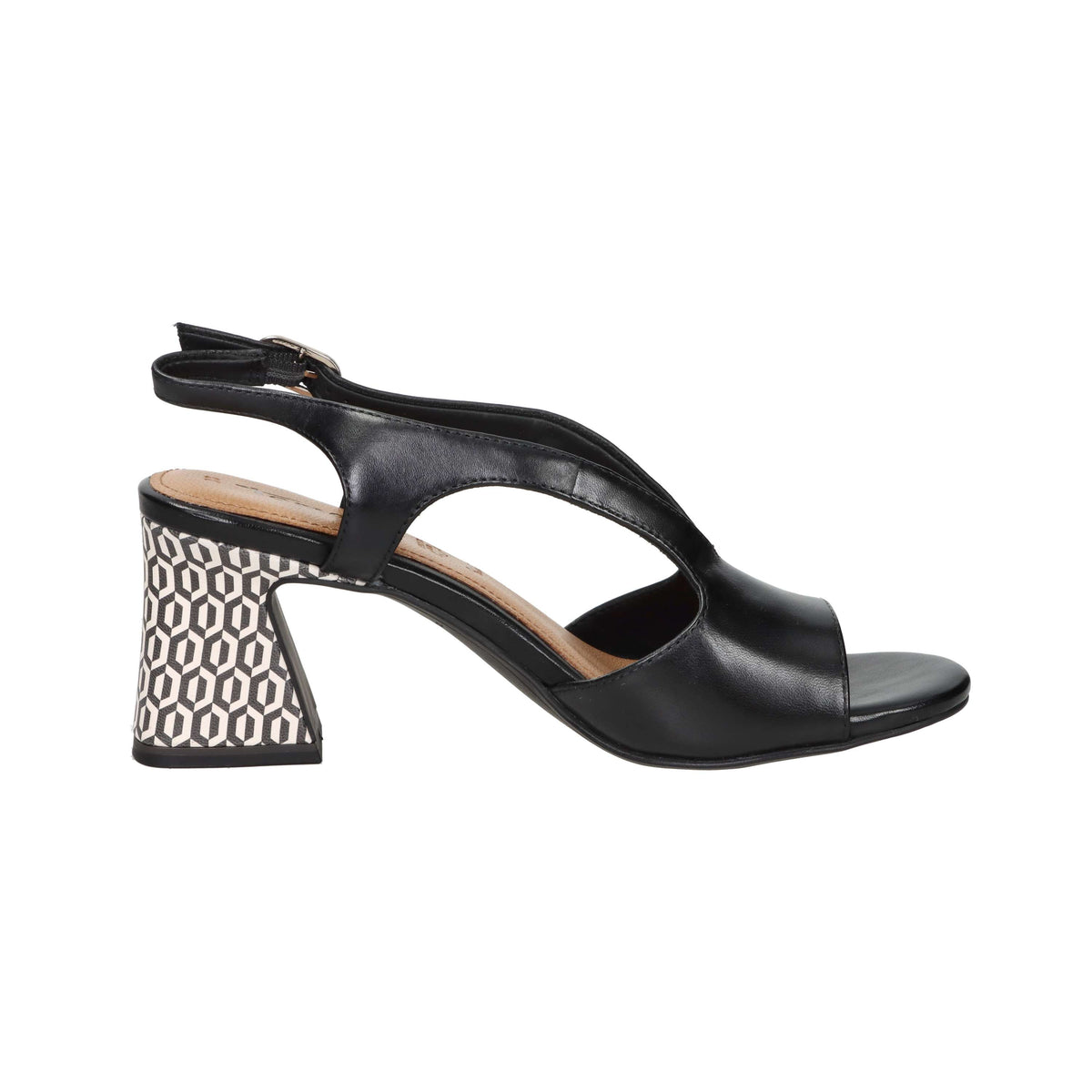 Tamaris Mujer Sandalia con tacón 1-28316-44 Negro